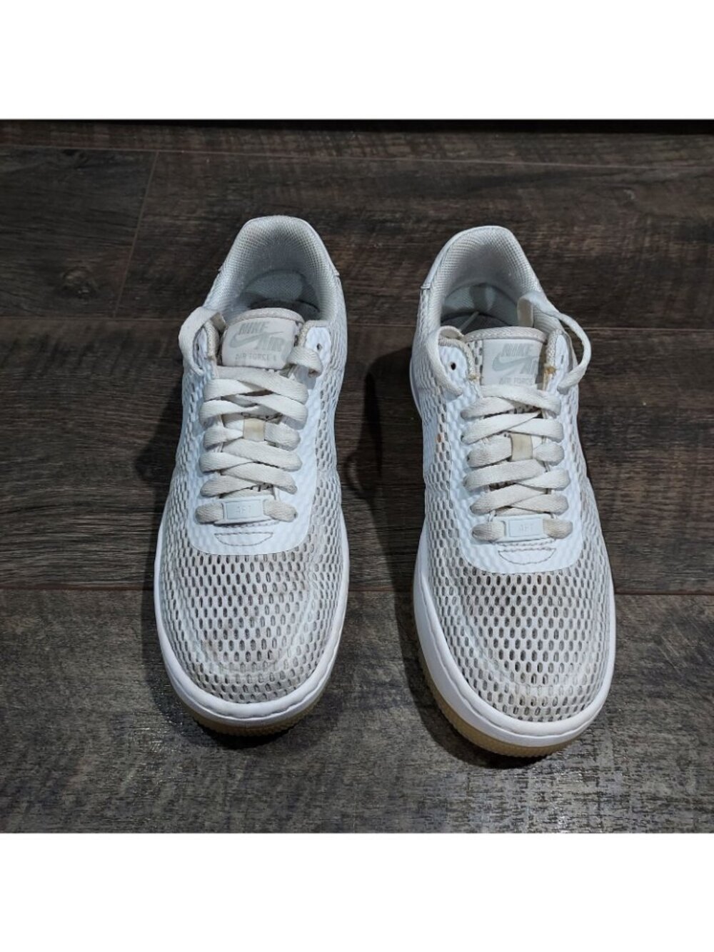 Nike Air Force 1 Upstep SI Particle Rose Athletic Shoes Womens 7.5 White Mesh - Picture 2 of 10